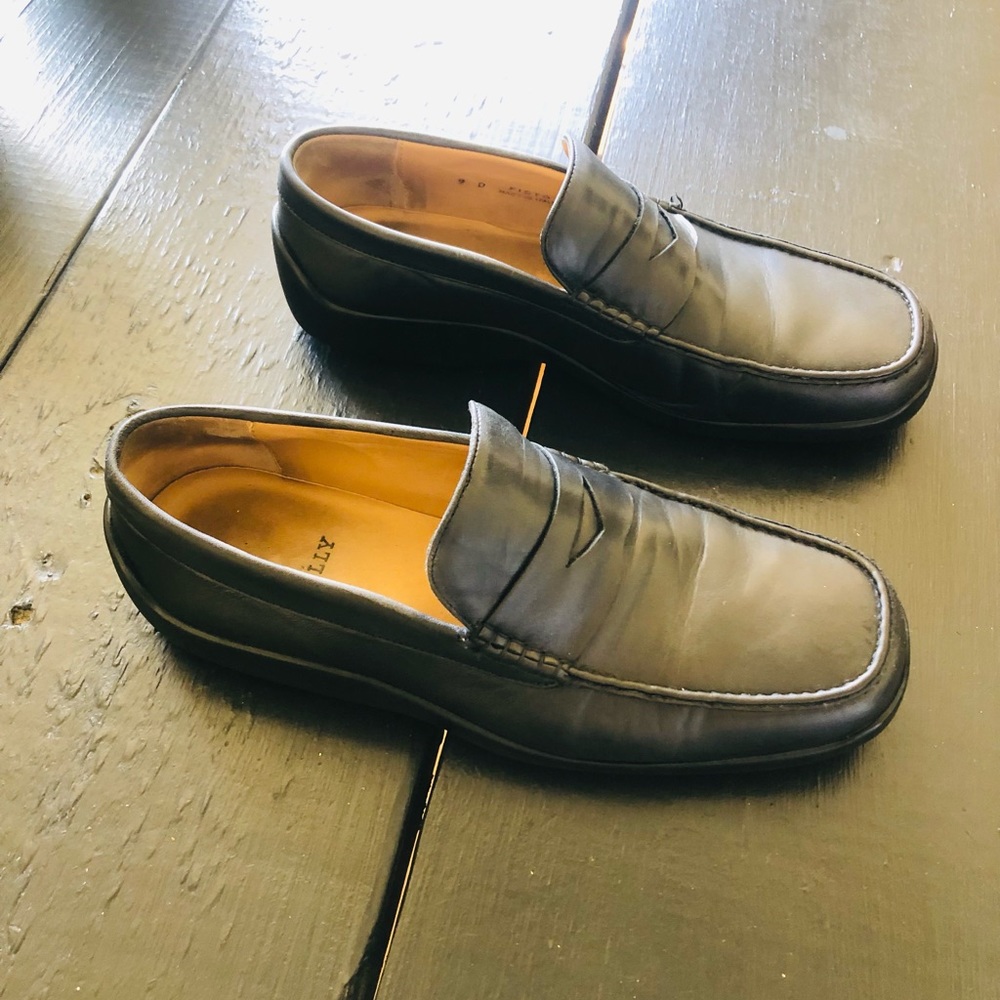 VERY NICE Black Bally Fisto (Penny Loafer) Style Shoe